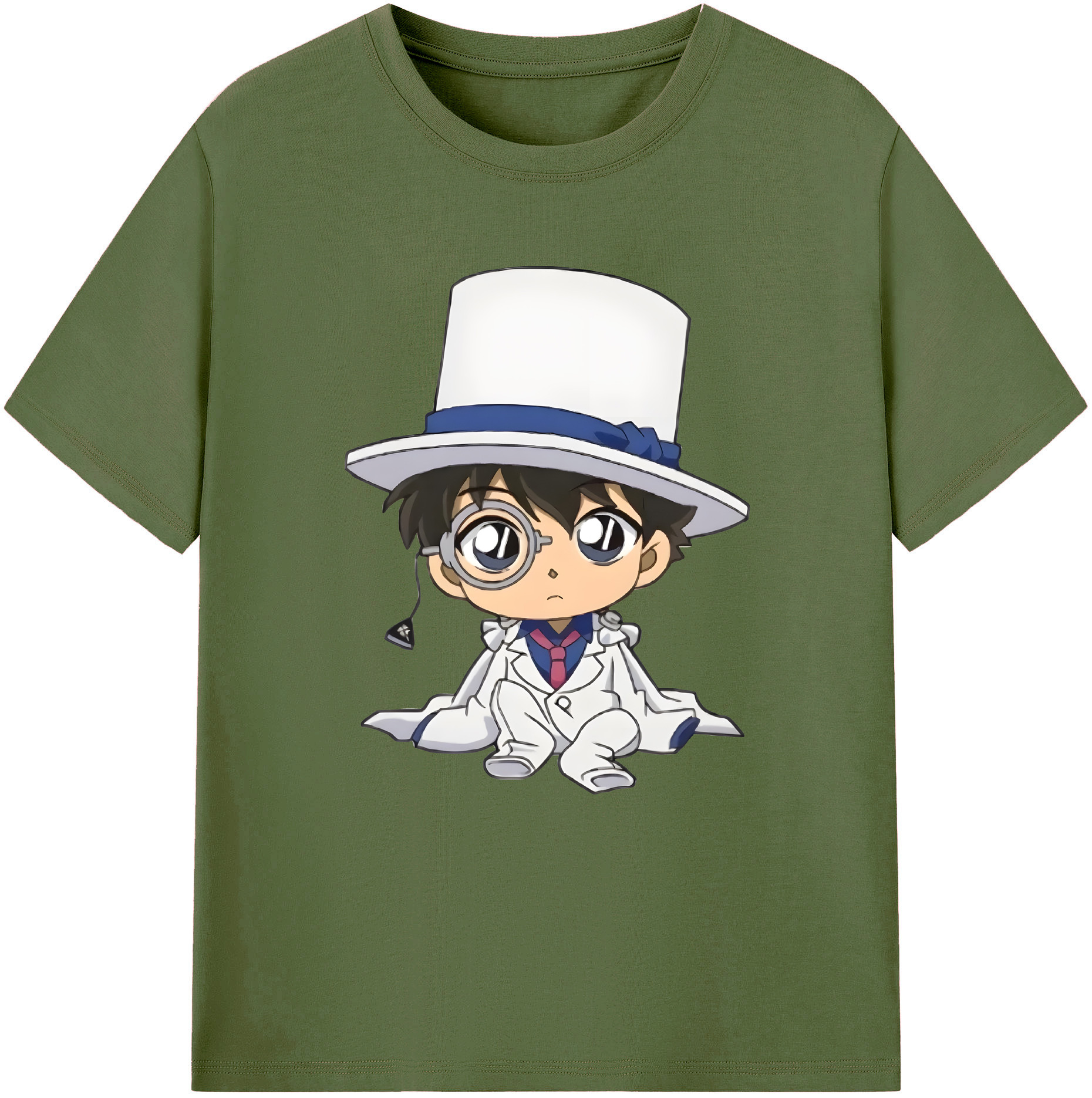 （画像用） 名探偵コナン くろば かいと Detective Conan Kuroba Kaito 綿100％半袖Tシャツ（フロントプリント）